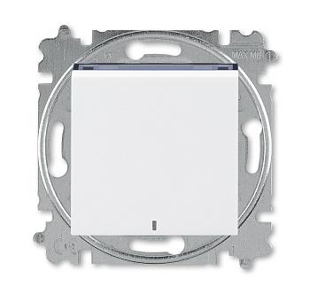 ABB EPJ Levit белый / дымчатый чёрный Выключатель 1-клавишный с подсветкой 2CHH590146A6062