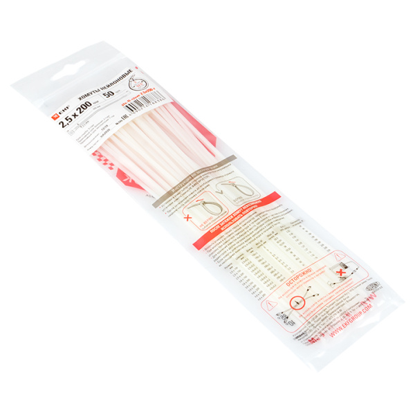 Купить EKF PROxima Хомут P6.6 стандартный (б), 2.5x200 (100шт) FlexLock