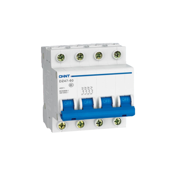 CHINT Автоматический выключатель DZ47-60 4P 2A 4.5kA х-ка C 188012