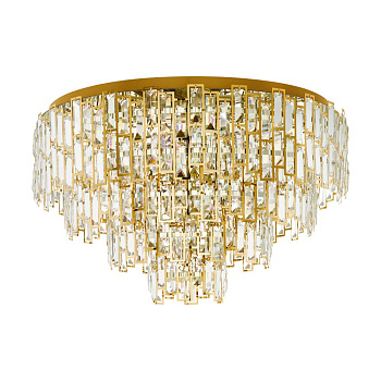 Eglo AGRIGENTO Светильник потолочный , 10x25W(E14), Ø780, H680, сталь, хром/хрусталь, прозрачный 39612