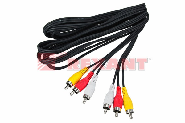 Купить Шнур 3х3 RCA 5М Rexant 17-0205