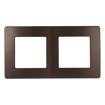 ЭРА Рамка для розеток и выключателей Серия 12 12-5102-13 на 2 поста, Сатин, бронза