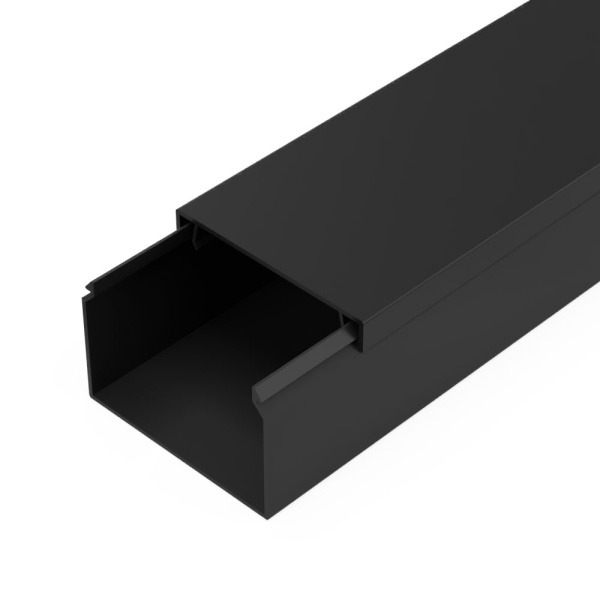 Промрукав Кабель-канал черный 2-й замок в п/э 60х40 мм (18 м/уп) PR03.0217