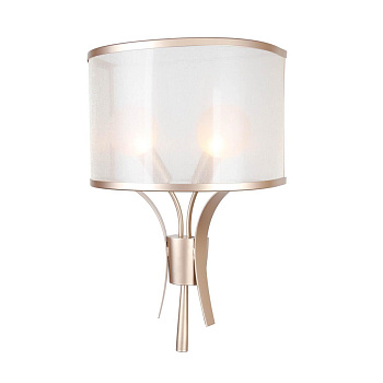 Favourite настенный светильник каркас цвета античное золото, плафоны из белой органзы 2551-2W