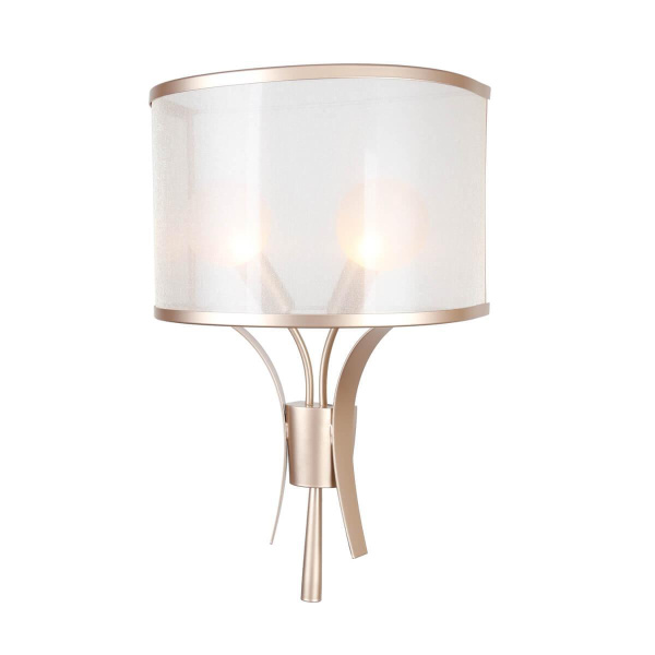 Favourite настенный светильник каркас цвета античное золото, плафоны из белой органзы 2551-2W