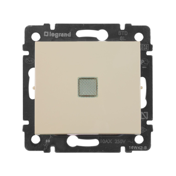 Купить Legrand Valena Крем Переключатель 1-клавишный с подсветкой 774326