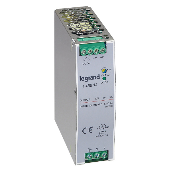 Legrand 1-фазный Импульсный источник питания 12В 120Вт 10A 146614