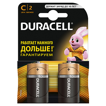 Duracell 81545437 Алкалиновая батарейка типа LR14 / "С" / MN1400 LR14-2BL NEW Б0014054