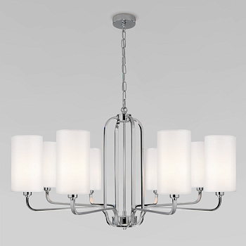 Eurosvet Подвесная люстра с абажурами 60128/8 хром a056943