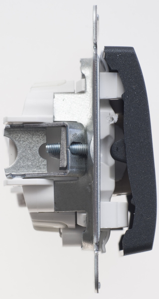 Купить Systeme Electric Glossa Антрацит Переключатель 1-клавишный с подсветкой сх.6а, 10АХ