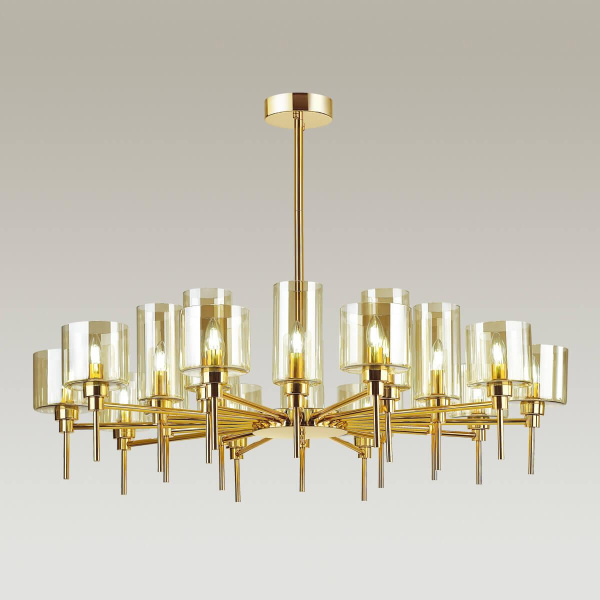 Купить Odeon Light 4689/20 ODL20 281 золотой/янтарный Люстра E14 20*40W DIATRA