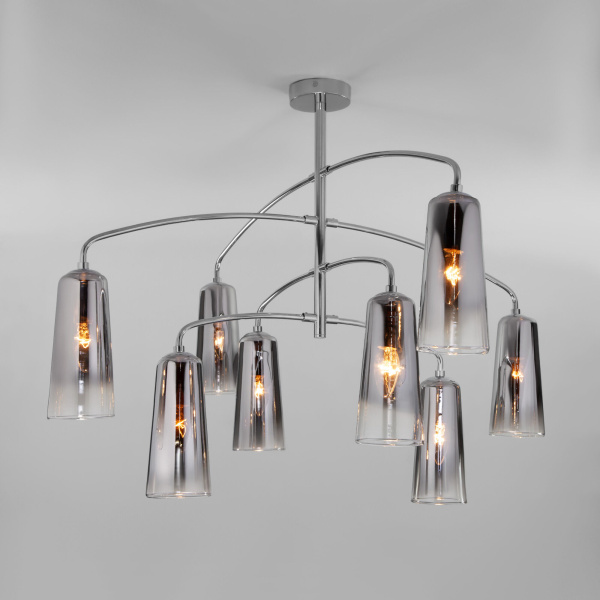 Eurosvet Потолочная люстра со стеклянными плафонами 70137/8 хром a057696