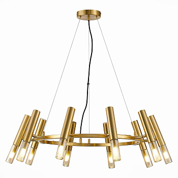 ST Luce SL1236.203.10 Люстра подвесная Золотистый/Коньячный, Золотистый G9 10*5W