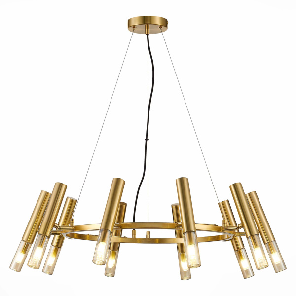 ST Luce SL1236.203.10 Люстра подвесная Золотистый/Коньячный, Золотистый G9 10*5W