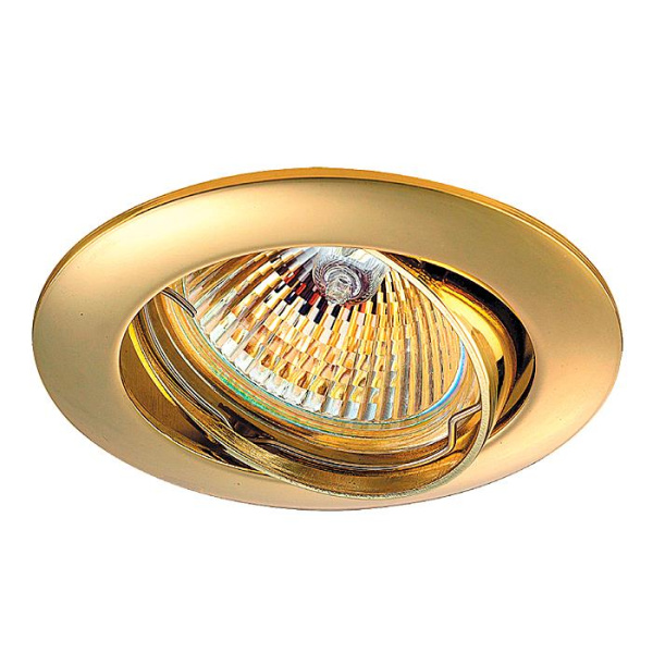 Novotech 369102 NT09 266 золото Встраиваемый ПВ светильник GX5.3 50W 12V CROWN