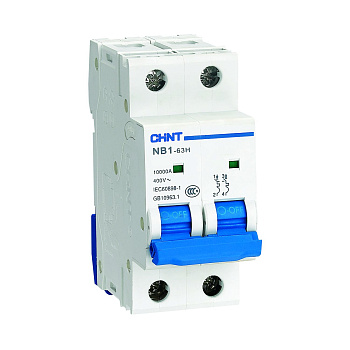 CHINT Автоматический выключатель NB1-63H 2P 2A 10кА C (R) 179827