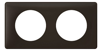 Legrand Celiane2 Перкаль черная Рамка 2-я (2+2 мод) 066742