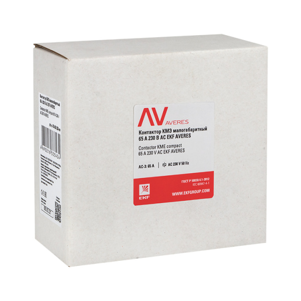 Купить EKF Averes Контактор КМЭ 65А 230В АС ctr-s-70-00-230-av