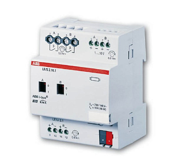 ABB KNX LR/S 2.16.1 Светорегулятор 2-х канальный для ЭПРА 1-10B, 16A DIN-рейка 2CDG110087R0011