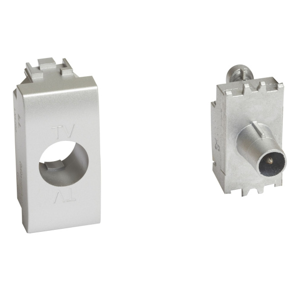 Купить BT Livinglight Мех Розетки TV "звезда", разъем 9,5 мм, экранир. с лицевыми панелями Белый, Алюминий, Антрацит, 1 мод LN4202D