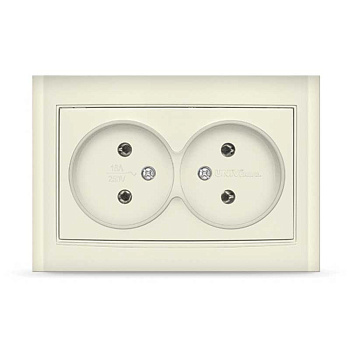 UNIVersal "Бриллиант" Розетка "слоновая кость"2-ая б/з з/ш 7948745