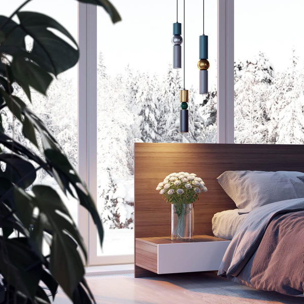 Купить Odeon Light 4073/5L ODL19 16 черный/золото/зеленый Подвес GU10 1*5W SAKRA