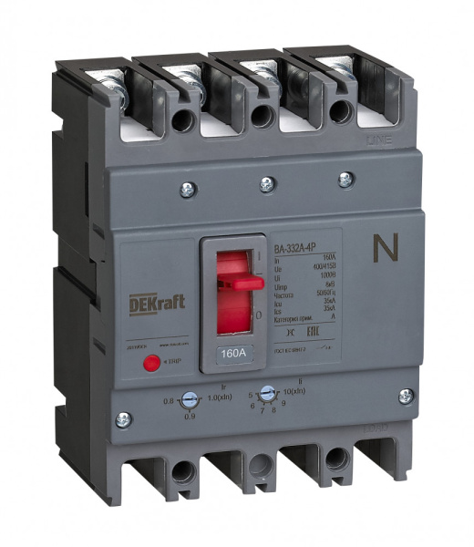 Dekraft Силовой автоматический выключатель 4P 32A 35кА ВА-332А