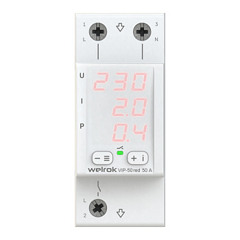 Welrok VIP-50 red Реле напряжения 50 А (max 60 A), 11 000 ВА