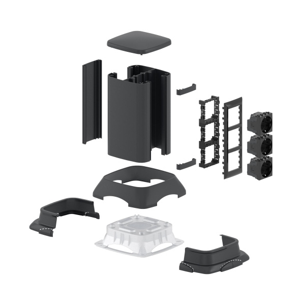 Купить DKC Миниколонна алюминиевая, 0.25м, цвет чёрный