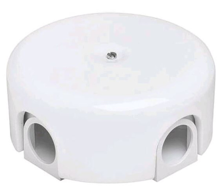 BIRONI Керамика Белый Коробка распределительная BIRONI D110*35мм ( 4 кабельных ввода в комплекте ) B1-522-01-К