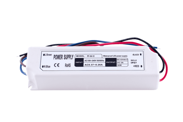 SWG Блок Питания для ленты IP 67 пластик 35 W, 12V LV-35-12