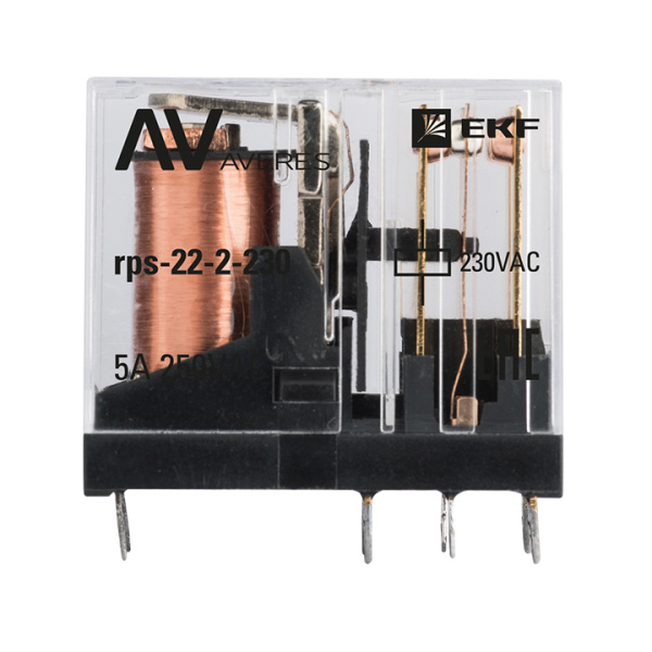 Купить EKF Averes Реле промежуточное slim 22/2 5A 230В AC