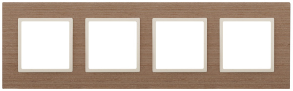 ЭРА 14-5304-07 Elegance Ясень/сл.кост Дерево Рамка 4-ая