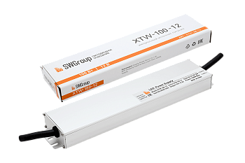 SWG Ультратонкий блок питания в металлическом корпусе, IP67, 100W, 12V XTW-100-12