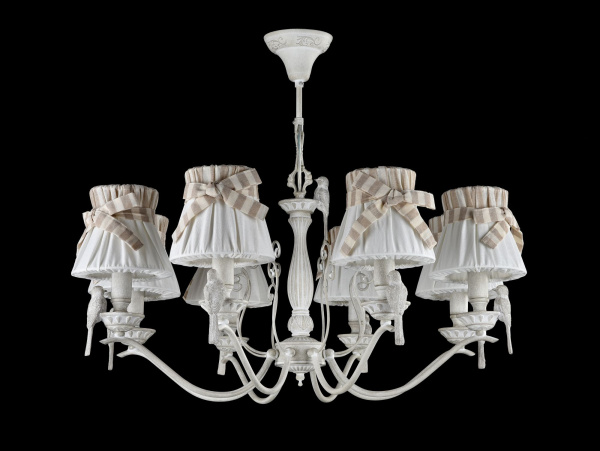 Maytoni Elegant Bird Белый Антик Люстра 8xE14 40W ARM013-08-W Купить Maytoni Elegant Bird Белый Антик Люстра 8xE14 40W ARM013-08-W