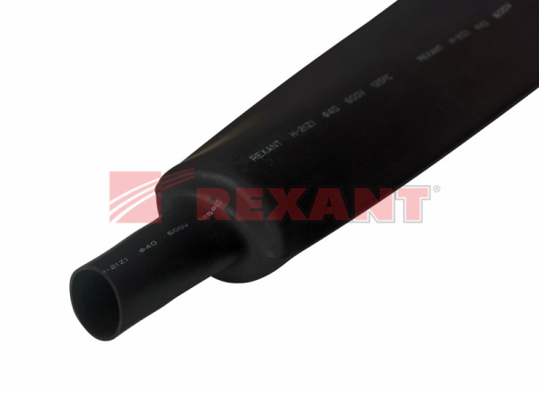 Купить 30.0 / 15.0 мм 1м термоусадка черная Rexant 23-0006