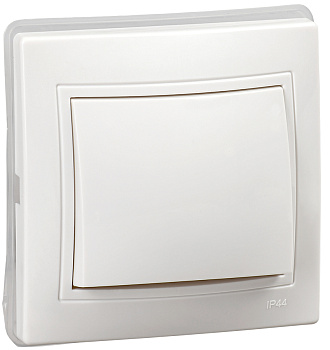IEK KVARTA Выключатель 1кл ВС10-1-0-КБ-44 10А IP44 бел.