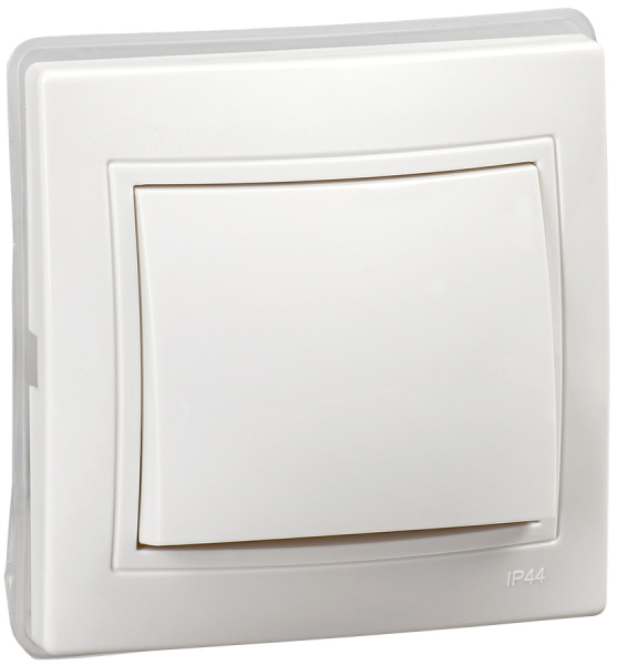 IEK KVARTA Выключатель 1кл ВС10-1-0-КБ-44 10А IP44 бел.
