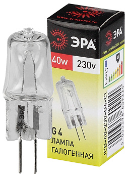 ЭРА G4-JCD-40W-230V-CL (галоген, капсула, 40Вт, нейтр, G4)