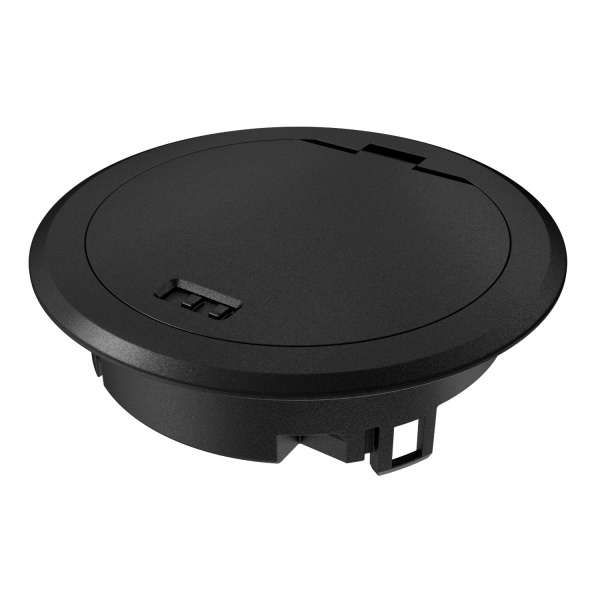 OBO Bettermann Лючок GES R2, пылевлагостойкий IP66, IK10, нагрузка до 2039 кг, 40х140 мм (металл черный RAL 9005) 7408847