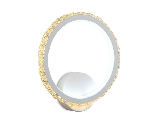 Ambrella Настенный светодиодный светильник с выключателем FA211 WH белый LED 3000K+6400K 15W 230*250*45