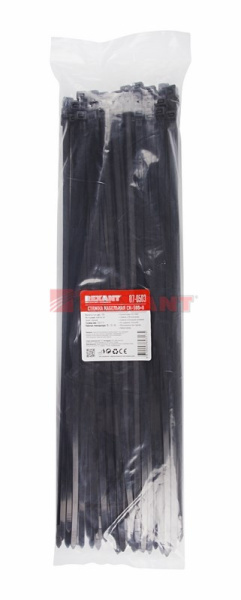 Купить Хомут nylon 500 x 7,6 мм 100 шт чёрный Rexant 07-0503