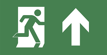 IEK Пиктограмма "ВЫХОД/стрелка вверх" PVC для ССА 3000