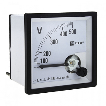 EKF PROxima Вольтметр VMA-961 аналоговый на панель (96х96) квадратный вырез 300В прямое подкл.