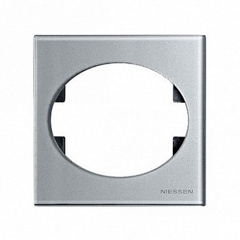 ABB NIE Tacto Стекло Серебро Рамка 1-ая 5571 CL