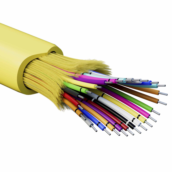 DKC Кабель волоконно-оптический, распределительный, арамидные упрочняющие нити, для внутренней прокладки, нг(А)-HF, 24 ОВ, категорияOS2(G.652.D) плотн