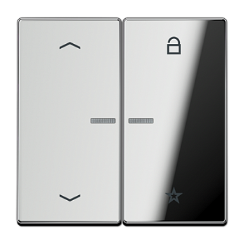 JUNG Центральная плата для вставок управления двигателями, хром GCR1701P