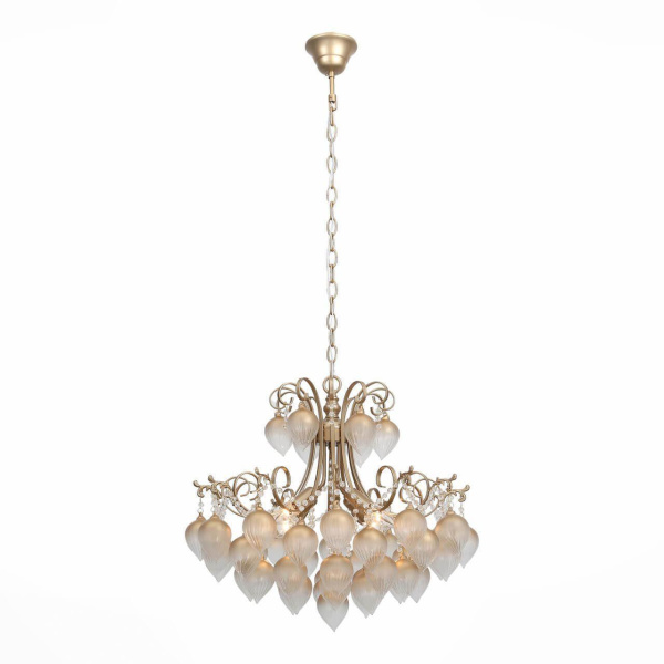 ST LUCE SL659.303.04 Люстра подвесная  Золото/Золото E14 4*40W ST LUCE SL659.303.04 Люстра подвесная  Золото/Золото E14 4*40W