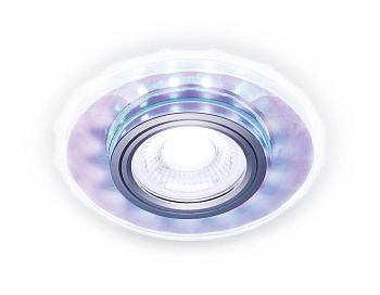 Ambrella Встраиваемый точечный светильник со светодиодной лентой S211 PR/WH хром/перламутровый MR16+3W(LED WHITE 4200K)