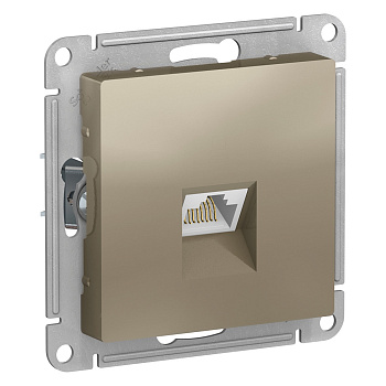 Systeme Electric AtlasDesign Шампань Розетка компьютерная RJ45, кат. 6A, механизм